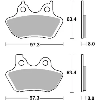 Brzdová destička SBS brzdové destičky KH400 STREET STANDART keramické barva černá (SBS brzdové destičky KH400 STREET STANDART keramické barva černá)