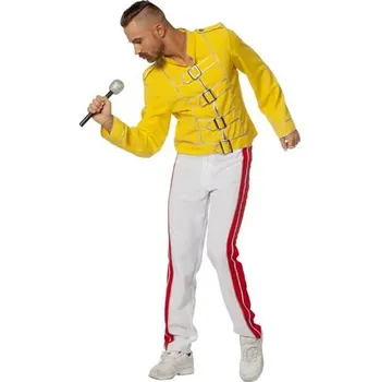 Karnevalový kostým Wilbers - Pánský kostým Freddy Mercury žlutý - M