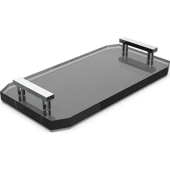 Úložný box Decor Walther, Koupelnová podložka Kristall s chromovanými úchyty antracit - Formadore