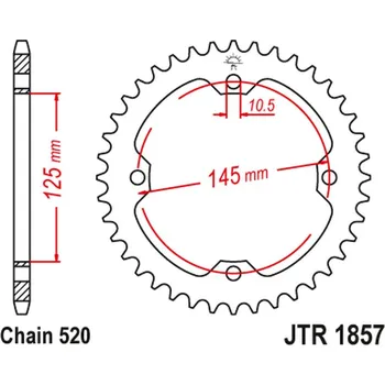 Řetězová sada pro motocykl JT rozeta 4588 45 YAMAHA YFZ 450R 09-19, YFM 250/350/450/700 raptor (458845JT) (řetěz 520) - náhrada za 85742JT (JT rozeta 4588 45 YAMAHA YFZ 450R 09-19, YFM 250/350/450/700 raptor (458845JT) (řetěz 520) - náhrada za 85742JT)