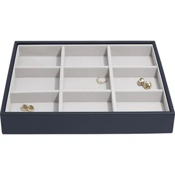 Šperkovnice Stackers, Krabička na šperky Stackers Pebble s 9 přihrádkami classic tmavomodrá - Formadore