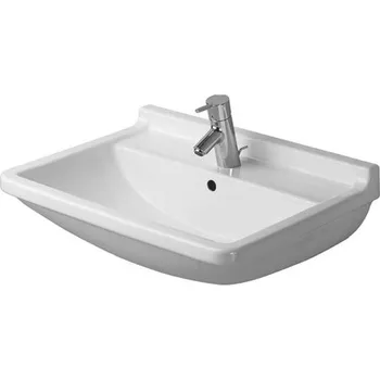Umyvadlo Duravit Starck3 umyvadlo 65x48,5 cm, přepad, otvor pro baterii, bílá