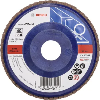 Brusný kotouč Bosch Accessories 2608607361 X551 vějířovitý brusný kotouč Průměr 115 mm Ø otvoru 22.33 mm ocel 1 ks