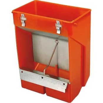 krmítko pro hospodářská zvířata TOPTRADE krmítko závěsné, na sypké krmivo, s násypkou, bez krytky, 4 l (TOPTRADE krmítko závěsné, na sypké krmivo, s násypkou, bez krytky, 4 l)