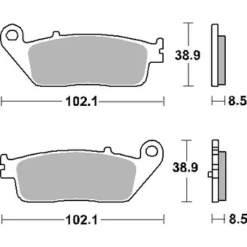Brzdová destička SBS brzdové destičky KH608 MAXI sintrované sintrované barva zlatá (SBS brzdové destičky KH608 MAXI sintrované sintrované barva zlatá)
