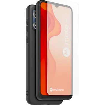 Náhradní kryt pro mobilní telefon CASR TPU kryt + tvrzené sklo pro Motorola Moto E13 Black