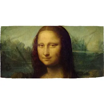 Ručník Sablio Ručník s potiskem Mona Lisa - Leonardo da Vinci - 50x100 cm