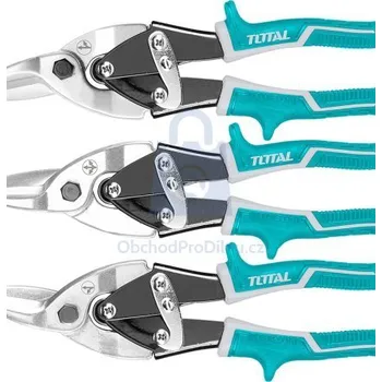 Nůžky na plech Nůžky na plech převodové, 250 mm, TOTAL rovné a doprava, balení 1 ks