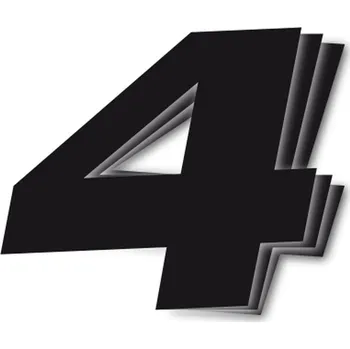 Samolepicí dekorace na vozidlo BLACKBIRD samolepka startovací číslo 25cm X 20cm spodní, barva černá NR4 (3kusů) (BLACKBIRD samolepka startovací číslo 25cm X 20cm spodní, barva černá NR4 (3kusů))