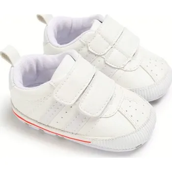 Dětská sportovní obuv Bílé capáčky "tenisky s proužky" Barva: Bílá, Velikost: 13 (13-18 m)