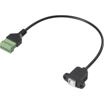 Elektrická zásuvka Renkforce USB 2.0 kabelový adaptér [1x USB 2.0 zásuvka B - 1x Svorka] RF-6443972 30 cm PVC plášť
