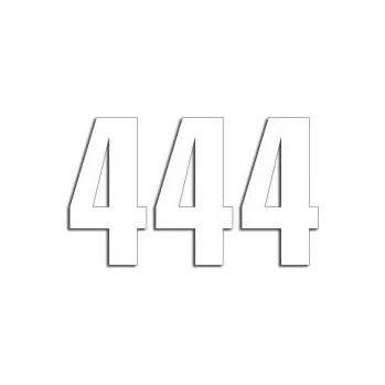 Auto-moto BLACKBIRD samolepka startovací číslo 13cm X 7cm jednoduché, barva bílá NR4 (3kusů) (BLACKBIRD samolepka startovací číslo 13cm X 7cm jednoduché, barva bílá NR4 (3kusů))