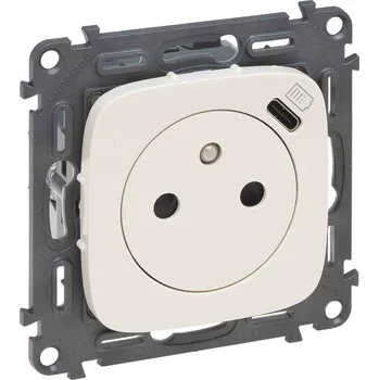 Elektrická zásuvka Valena ALLURE zásuvka 2P+T/USB-C barva béžová *753196 Legrand