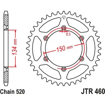 Řetězová sada pro motocykl JT rozeta 489 39 KAWASAKI KX/KXF `84-24 (48939JT) (řetěz 520) (JT rozeta 489 39 KAWASAKI KX/KXF `84-24 (48939JT) (řetěz 520))