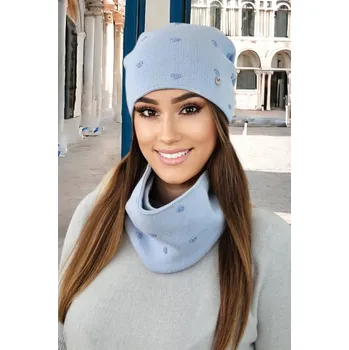 Klobouk Šikézní sada klobouk a komín Kamea z lesklé příze, RUDY 27 Univerzální i170_K.23.207.27.JS