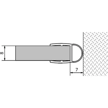 Polysan Těsnění mezi sklo a stěnu, sklo 8mm, 2000mm