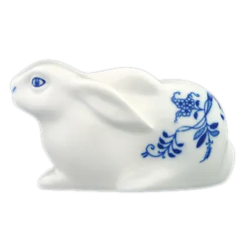 Velikonoční dekorace Cibulák Zajíc velikonoční 11,5cm Originál Český porcelán Dubí