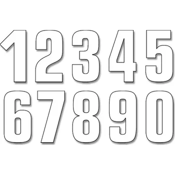 Samolepicí dekorace na vozidlo BLACKBIRD samolepka startovací číslo 21cm X 11cm jednoduché, barva bílá NR4 (3kusů) (BLACKBIRD samolepka startovací číslo 21cm X 11cm jednoduché, barva bílá NR4 (3kusů))