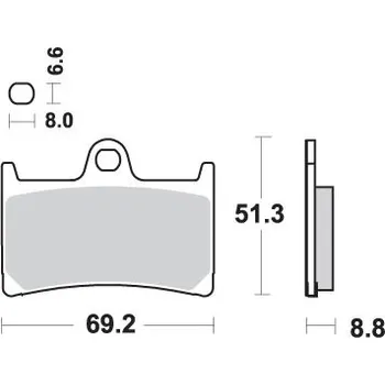 Brzdová destička SBS brzdové destičky KH252 / KH380 TRACK AND sport sintrované barva zlatá (SBS brzdové destičky KH252 / KH380 TRACK AND sport sintrované barva zlatá)