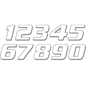 Samolepicí dekorace na vozidlo BLACKBIRD samolepka startovací číslo 25cm X 20cm spodní, barva bílá NR8 (3kusů) (BLACKBIRD samolepka startovací číslo 25cm X 20cm spodní, barva bílá NR8 (3kusů))