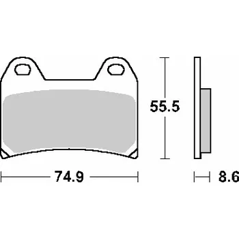 Brzdová destička SBS brzdové destičky KH244 STREET STANDART keramické barva černá (SBS brzdové destičky KH244 STREET STANDART keramické barva černá)