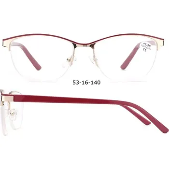 Brýle na čtení Dioptrické brýle V3055 / +3,00 red/gold