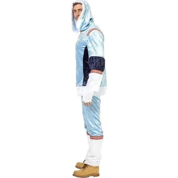 Karnevalový kostým Wilbers - Pánský kostým eskymák modrý - M-L