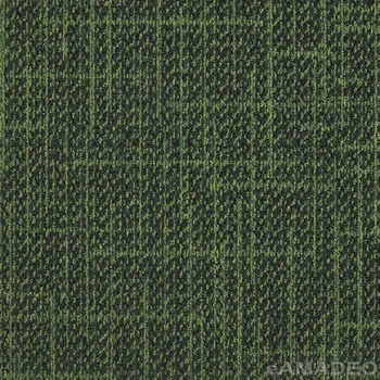 Koberec Kobercové čtverce Modulyss DSGN Tweed 695 - zelené