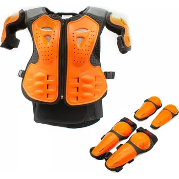 Motocyklový chránič hrudi a pátěře SET chráničů těla XTR X2 Junior Orange (6-12let)