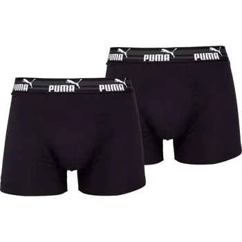 Boxerky Pánské boxerky Puma ELEMENTS MEN BOLD LOGO BOXERS 2P M Černá, Bílá
