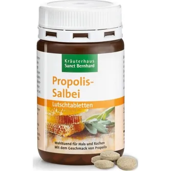Přírodní produkt Sanct Bernhard Pastilky s Propolisem a Šalvějí 150 kusů