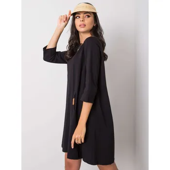 Dámské šaty Černé volné šaty RV-