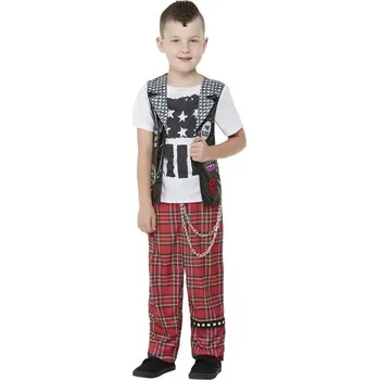 Karnevalový kostým Smiffys - Kostým Punk pro chlapce - 10-12 years