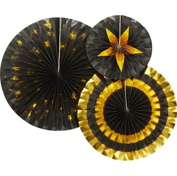 Neviti - Sada 3 různých dekorativních papírových vějířů - Glitz &amp; -