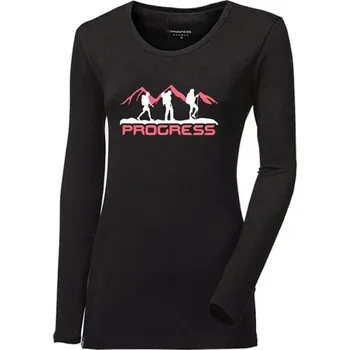 Dámské tričko Dámské triko s bambusem PROGRESS SONJA S Černá, Růžová, Bílá