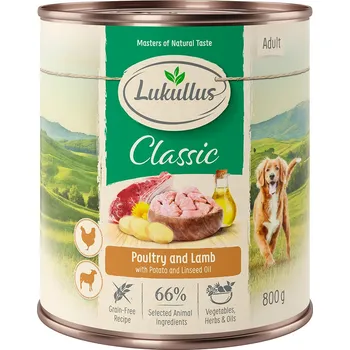 Krmivo pro psa 24x800g Lukullus - Drůbeží & jehněčí
