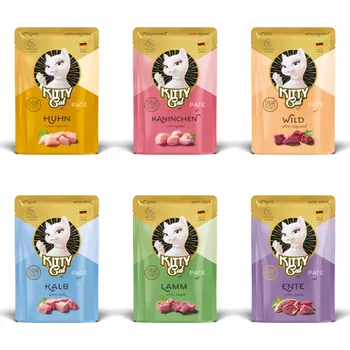 Krmivo pro kočku 6ks-6x85g míchané balení I Kitty Cat Pate vlhké krmivo pro kočky