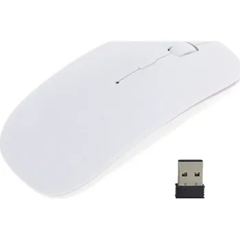 Myš Bezdrátová optická myš ultra tenká bílá