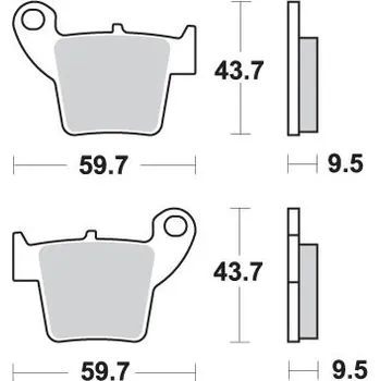 Brzdová destička SBS brzdové destičky KH346 OFF-ROAD sintrované barva zlatá HONDA CR/CRF zadní (SBS brzdové destičky KH346 OFF-ROAD sintrované barva zlatá HONDA CR/CRF zadní)