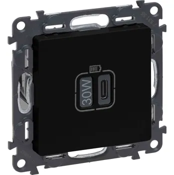 vypínač Valena LIFE nabiječka USB C30W barva černá *756355 Legrand