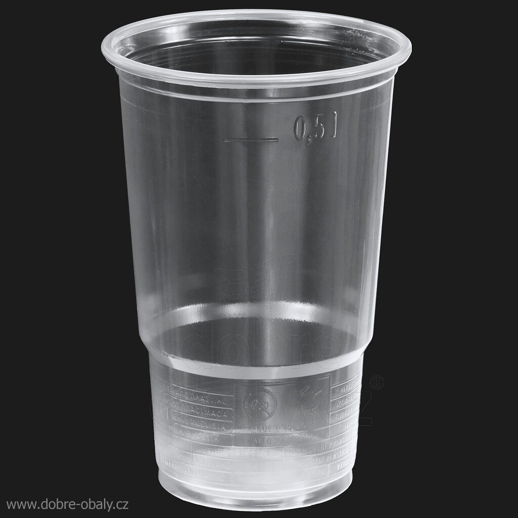 Kelímek na pivo 0,5 l čirý PP - Kelímky na pivo 0,5 l čiré PP, k