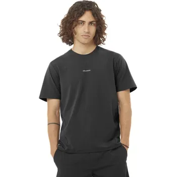 Pánské tričko Salomon Trackline SS Tee M LC2438800 - deep black L