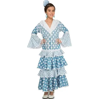 Karnevalový kostým My Other Me - Dívčí kostým na flamenco tyrkysový - 5-6 years