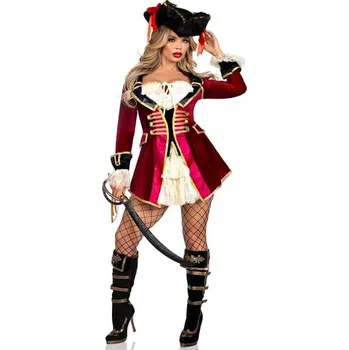 Karnevalový kostým Leg Avenue - Kostým pirátské kapitánky pro ženy - XL