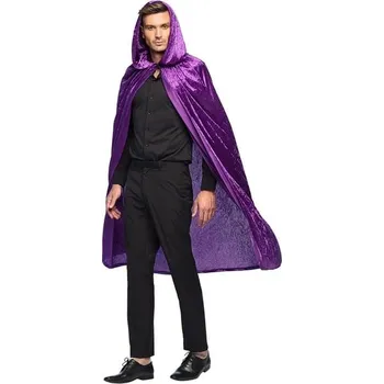 Karnevalový doplněk Boland - Fialový plášť s kapucí pro dospělé -
