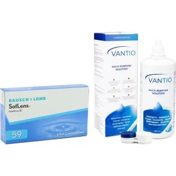 Kontaktní čočky Měsíční kontaktní čočky SofLens 59 (6 čoček) + Vantio Multi-Purpose 360 ml s pouzdrem Soflens