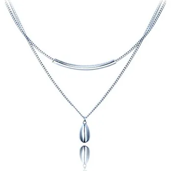 Náhrdelník Elegantní dvojitý stříbrný náhrdelník JMAS0294SN47 + dárek zdarma