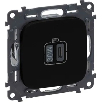 vypínač Valena ALLURE nabiječka USB C 30W barva černá *755509 Legrand
