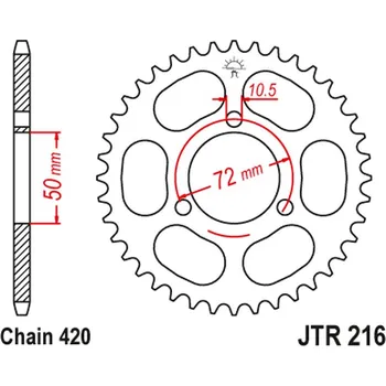 Řetězová sada pro motocykl JT rozeta 251 36 HONDA NSR 50/75 89-93 (25136JT) (řetěz 420) (JT rozeta 251 36 HONDA NSR 50/75 89-93 (25136JT) (řetěz 420))
