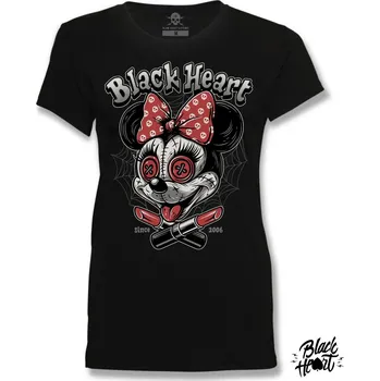 Dámské tričko Dámské Tričko BLACK HEART Mickey Barva: Černá, Velikost: M
